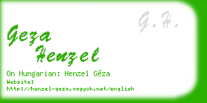 geza henzel business card